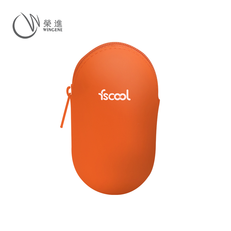 创意鸡蛋零钱包|简约纯色硅胶收纳包-荣进椭圆形拉链硅胶零钱包