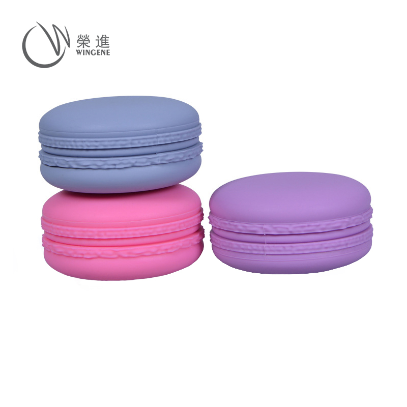 圆形硅胶化妆盒|固体烟油收纳盒|分装收纳硅胶容器盒-荣进硅胶