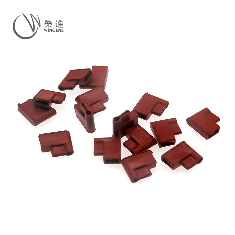 旗形阻燃硅胶护套棕红色|旗型硅胶端子护套-深圳硅胶护套定制加