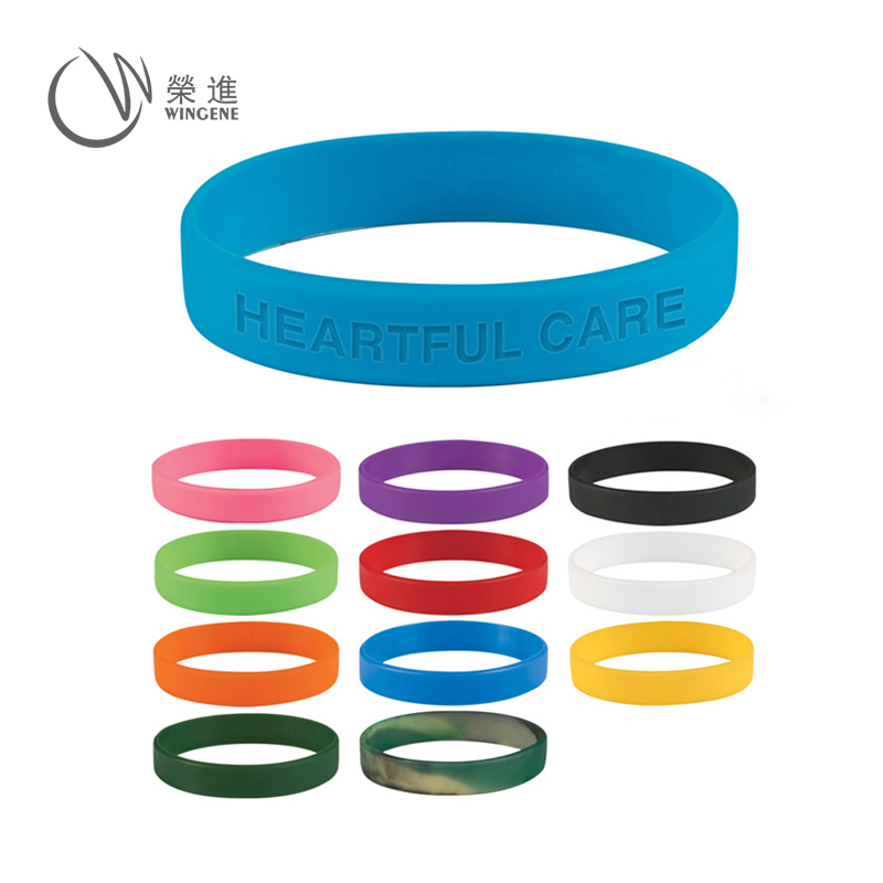 凹刻硅胶手环|凹字硅胶手环定制logo图案-深圳凹刻硅胶手环定制批发厂家