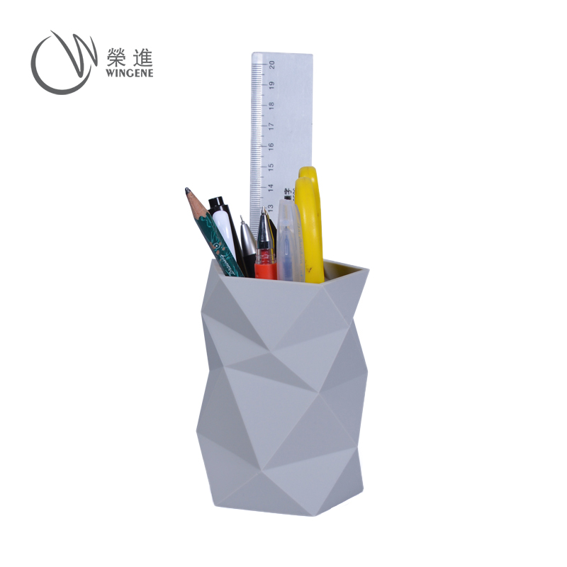 硅胶笔筒|创意硅胶笔筒|办公棱形多功能笔筒-深圳硅胶笔筒定制