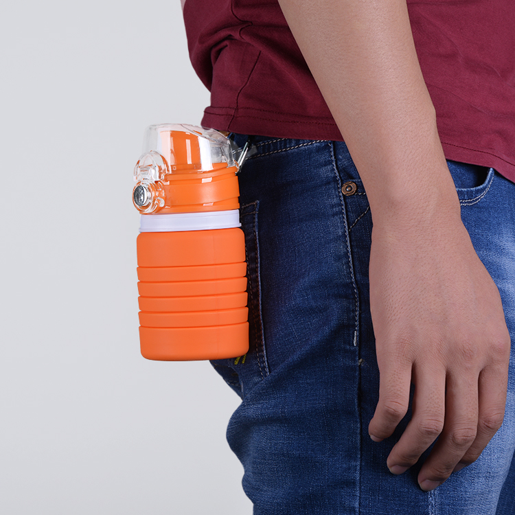 新品硅胶折叠水壶|环保户外便携伸缩水瓶|骑行旅行运动硅胶水壶-硅胶折叠水瓶定制加工厂家(图11) 环保户外便携伸缩水瓶