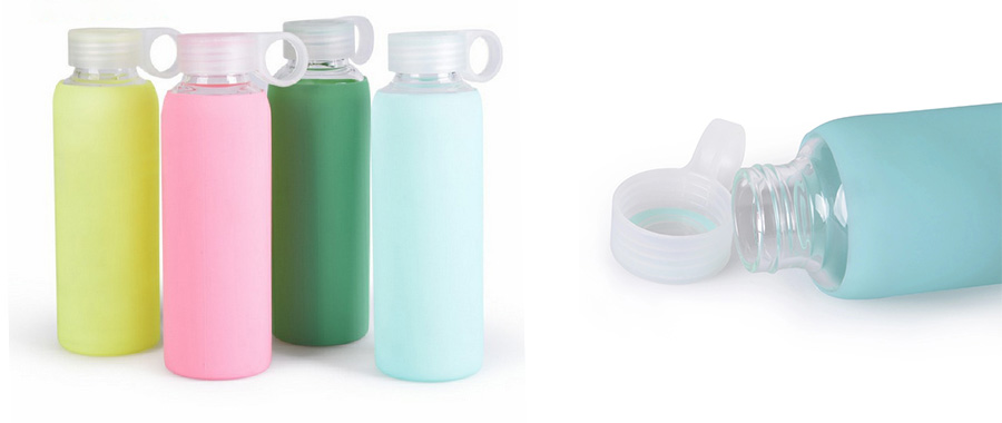 带硅胶套的玻璃水瓶