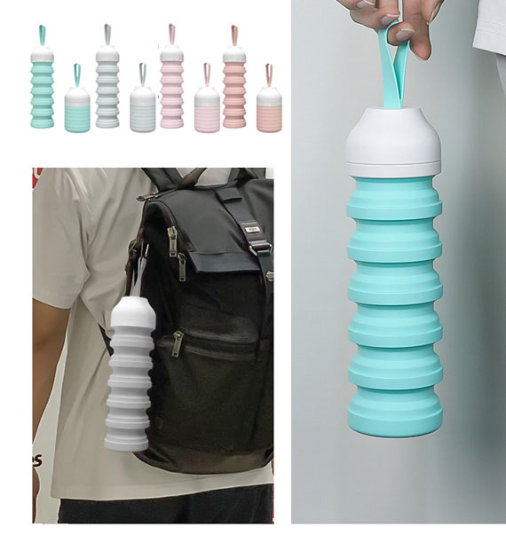 新款硅胶折叠伸缩水瓶